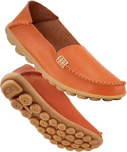 Women's Comfortable Slip on, Casual for School, for Marketing, for Work Loafers Casual Round Toe Moccasins, Flats Soft Walking Shoes Women Slip On