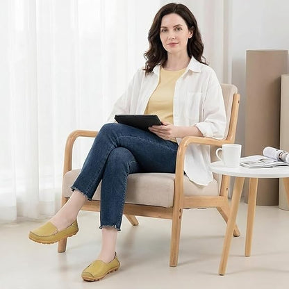 Women's Comfortable Slip on, Casual for School, for Marketing, for Work Loafers Casual Round Toe Moccasins, Flats Soft Walking Shoes Women Slip On