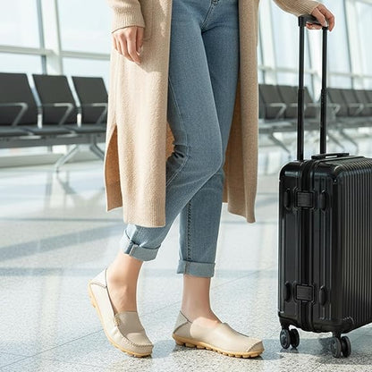 Women's Comfortable Slip on, Casual for School, for Marketing, for Work Loafers Casual Round Toe Moccasins, Flats Soft Walking Shoes Women Slip On