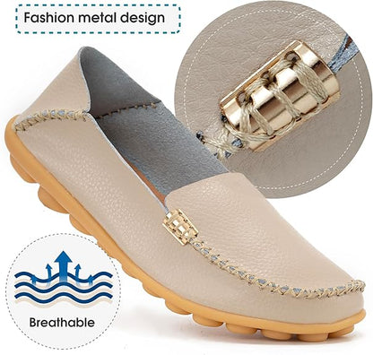 Women's Comfortable Slip on, Casual for School, for Marketing, for Work Loafers Casual Round Toe Moccasins, Flats Soft Walking Shoes Women Slip On
