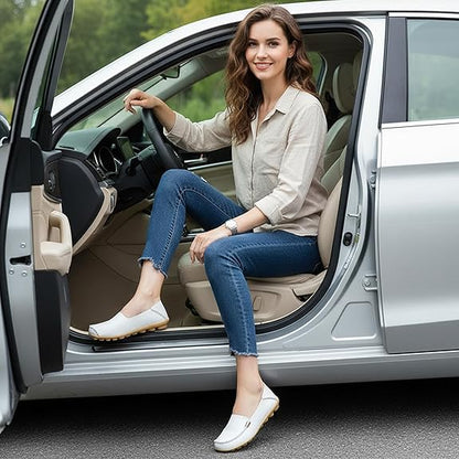 Women's Comfortable Slip on, Casual for School, for Marketing, for Work Loafers Casual Round Toe Moccasins, Flats Soft Walking Shoes Women Slip On